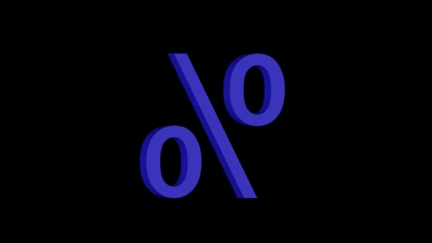 Pourcentage Symbole Rotation Animation — Video
