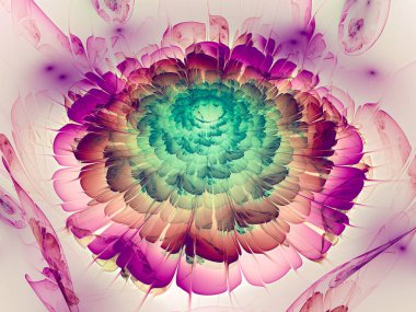 sürreal gelecekçi dijital 3D tasarım sanat soyut arkaplan fraktal resimleme meditasyon ve dekorasyon duvar kağıdı için