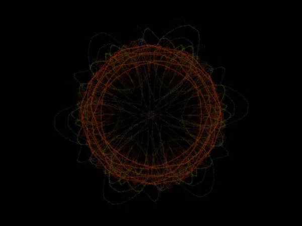 超现实的未来主义数字3D设计艺术抽象背景分形图解 用于冥想和装饰墙纸 — 图库照片