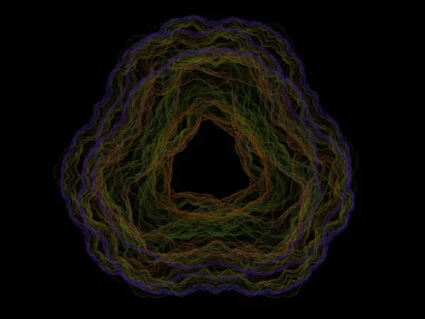 超现实的未来主义数字3D设计艺术抽象背景分形图解 用于冥想和装饰墙纸 — 图库照片