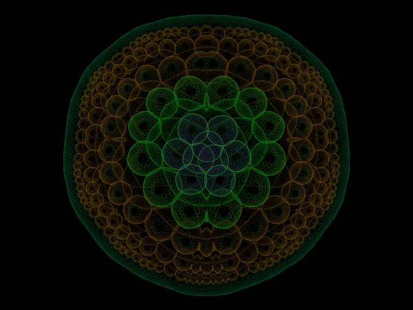 超现实的未来主义数字3D设计艺术抽象背景分形图解 用于冥想和装饰墙纸 — 图库照片