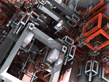 sürreal gelecekçi dijital 3D tasarım sanat soyut arkaplan fraktal resimleme meditasyon ve dekorasyon duvar kağıdı için