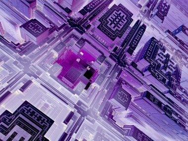 sürreal gelecekçi dijital 3D tasarım sanat soyut arkaplan fraktal resimleme meditasyon ve dekorasyon duvar kağıdı için