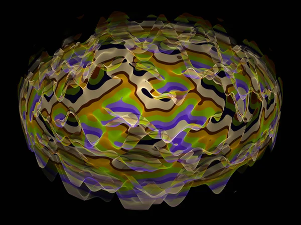 超现实的未来主义数字3D设计艺术抽象背景分形图解 用于冥想和装饰墙纸 — 图库照片