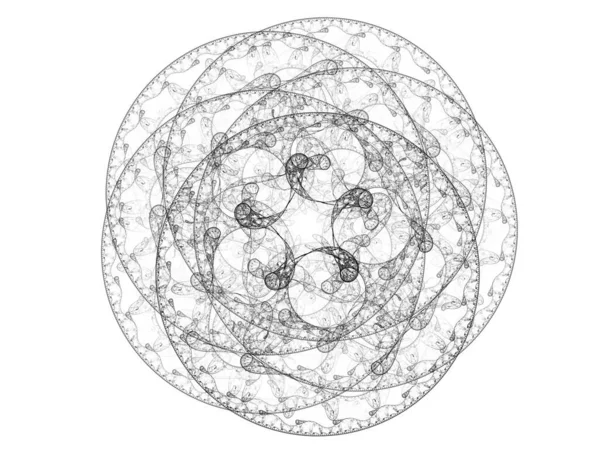 超现实的未来主义数字3D设计艺术抽象背景分形图解 用于冥想和装饰墙纸 — 图库照片