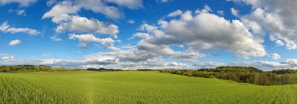 Живописный Панорамный Вид Природный Ландшафт Облачным Небом — стоковое фото
