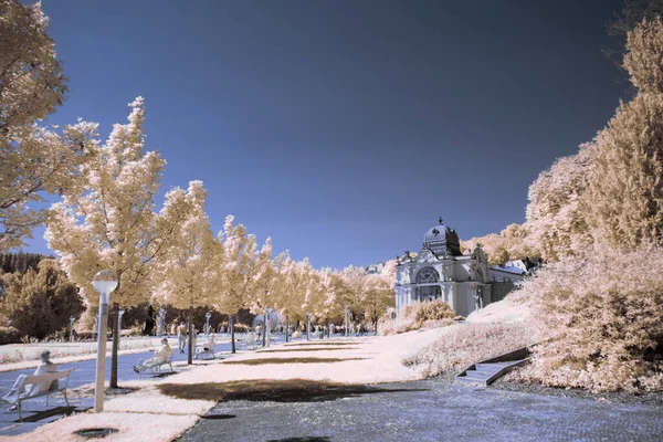 Infrared Photography Surreal Photo Landscape Trees Cloudy Sky Art Our Stock Image