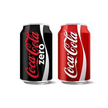 Klasik coca-cola kutusunun vektör illüstrasyonu yazı işleri için beyaz arka planda izole edilebilir. Coca-Cola Şirketi Amerika 'nın en popüler pazar lideri.