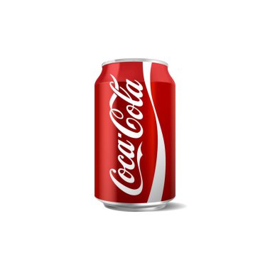Klasik coca-cola kutusunun vektör illüstrasyonu yazı işleri için beyaz arka planda izole edilebilir. Coca-Cola Şirketi Amerika 'nın en popüler pazar lideri.
