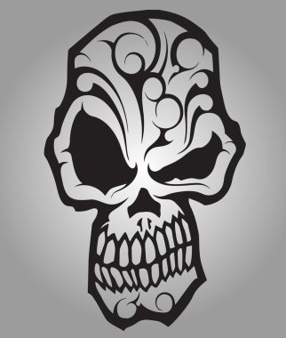 Kafatasının vektör çizimi