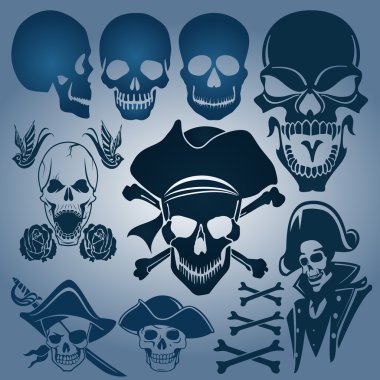 Kafatasının vektör çizimi 