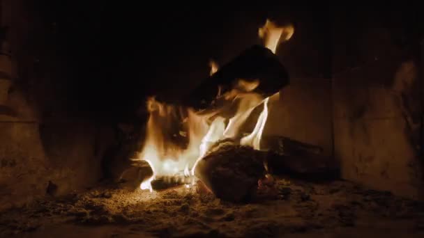 Api Lembut Perapian — Stok Video