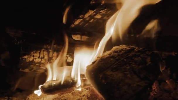 Api Lembut Perapian — Stok Video