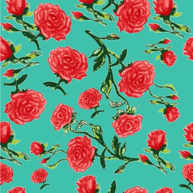 Yazdırma gül üzerinde yeşil backgroung