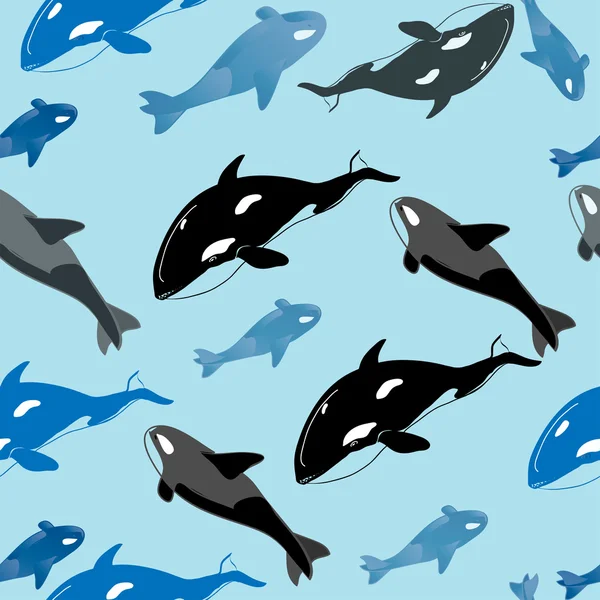 Patroon walvissen — Stockvector