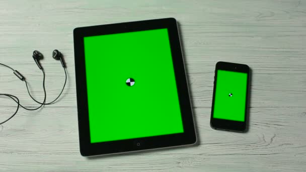 Touch and Slide se mută pe tabletă PC și smartphone — Videoclip de stoc