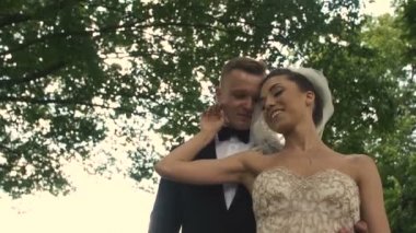 Düğün Gelin ve damat Park yürüyüş