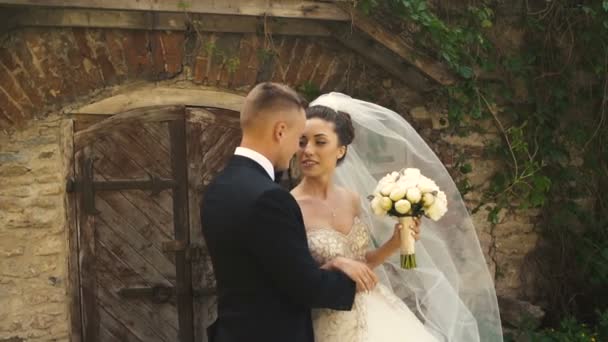 Esküvő menyasszony és vőlegény — Stock videók