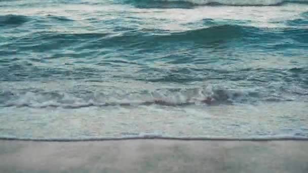 Ondas de superfície do mar tempestuoso ventoso — Vídeo de Stock