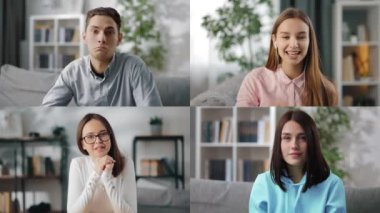 Videochat Çoklu Ekran İnsanları