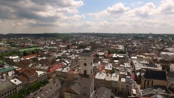 Lviv 시의 중앙 부분 — 비디오