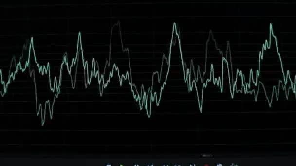 Image macro du moniteur de forme d'onde audio 