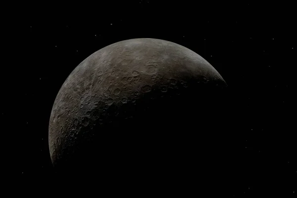 Merkür 'ün yüksek çözünürlüklü bir görüntüsü, güneş sistemimizdeki en küçük ve en iç gezegen. Kraterler ve kayalık düzlüklerle kaplı..