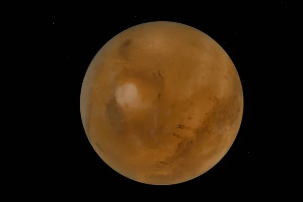 Güneş 'ten gelen dördüncü gezegen olan Mars' ın detaylı bir görüntüsü..