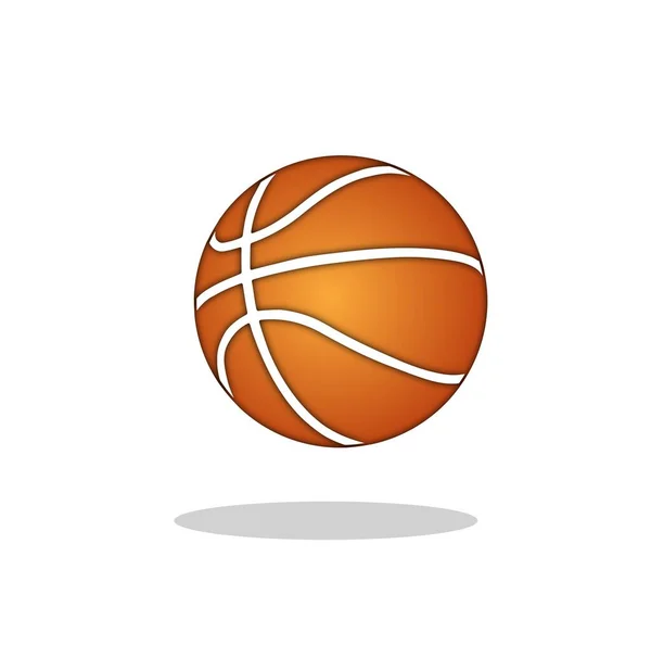 Basketbal Izolovaný Bílém — Stock fotografie
