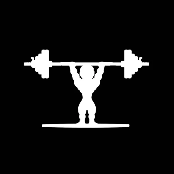 Weightlifting Strong Muscular Weight Lifter Big Barbell Bodybuilder Isolated White — Φωτογραφία Αρχείου