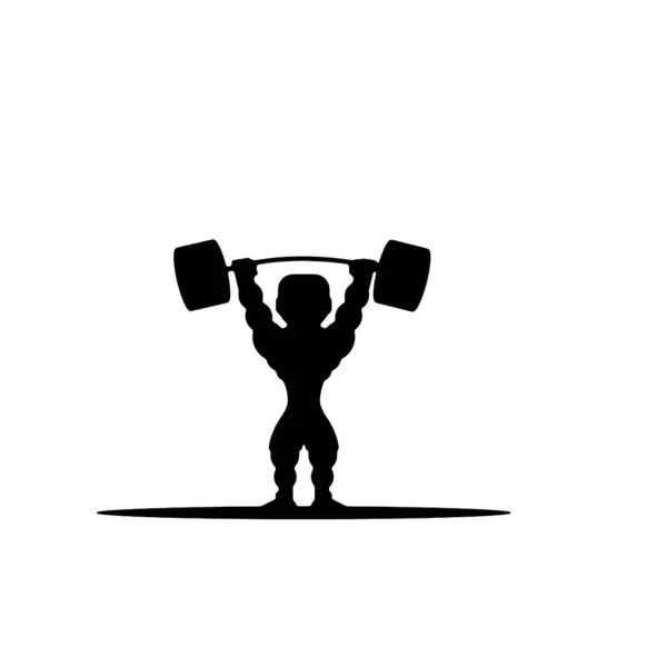 Illustration Strong Muscular Weightlifter Who Lifting Barbell Bar Barbell Bent — Φωτογραφία Αρχείου