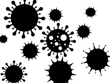 Coronavirus konsept model arka planı,