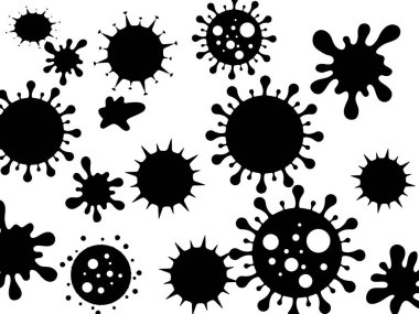 Coronavirus konsept desen arka planı, Covid-19 simgeleri duvar kâğıdı ambalaj kağıdı veya başka herhangi bir şey için kullanılabilir
