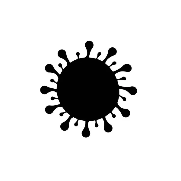 Coronavirus 2019 Ncov Corona Virus Symbol Schwarz Mit Einem Isolierten — Stockfoto