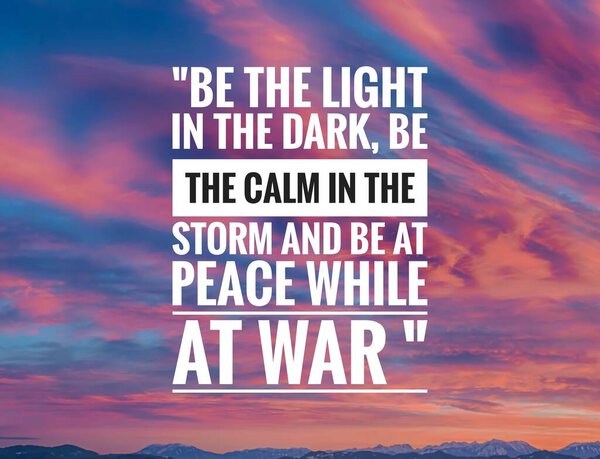 Inspirational quote with sky background. Motivational success quote. 