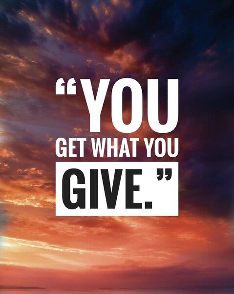 Inspirational quote with sky background. Motivational success quote. 