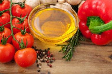 Mantar, baharat ve kokulu o rafine değil kokulu sebze karışımı