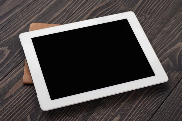 Computador tablet branco com uma tela em branco — Fotografia de Stock