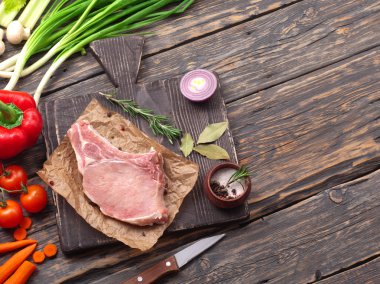 Ham taze sebze ile kemik biftek