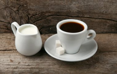 Cup of coffee espresso with with milk clipart