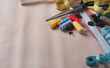 Dikiş aletleri ve aksesuarları portre