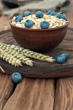 blueberry ile yulaf ezmesi