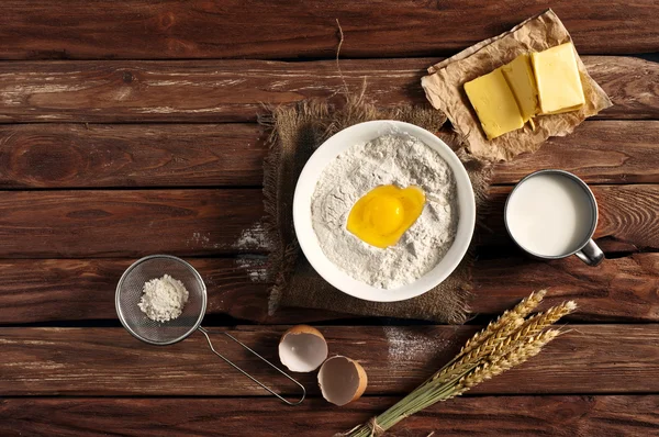 Ingredientes para panificação — Fotografia de Stock