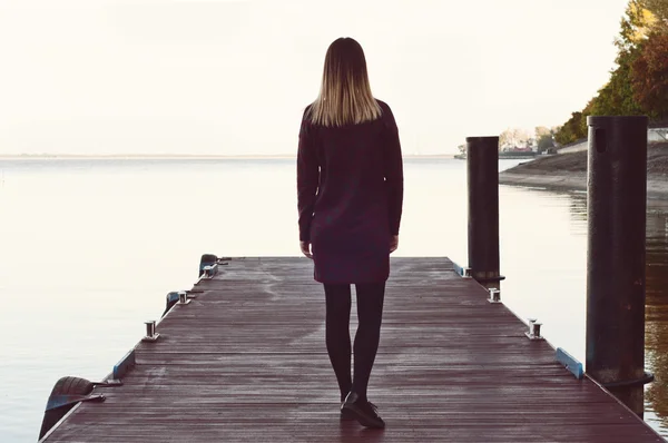 Lonely girl — Stock Photo, Image