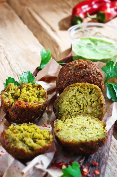 Falafel kulki zbliżenie — Zdjęcie stockowe