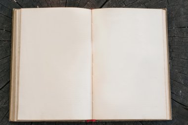 open vintage notepad closeup
