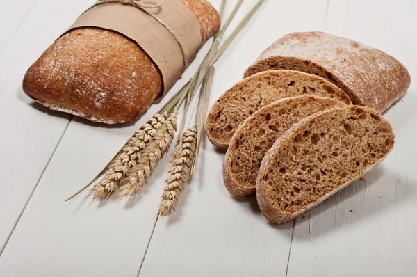 Pâine feliată Ciabatta — Fotografie, imagine de stoc