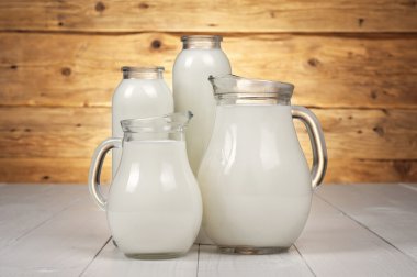 Milk bottles and decanters