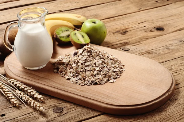 Copos de avena con frutas — Foto de Stock