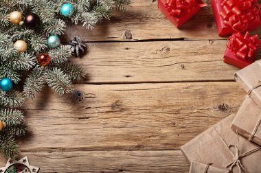 Noel arka plan Üstten Görünüm